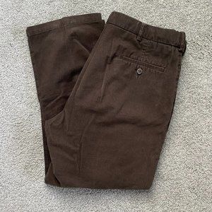 Brown Corduroy Pants Men's 38x29 Haggar